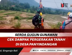 Serda Gugun Gunawan Cek Dampak Pergerakan Tanah di Desa Panyindangan