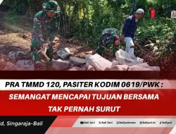 Pra TMMD 120, Pasiter Kodim 0619/PWK : Semangat Mencapai Tujuan Bersama Tak Pernah Surut