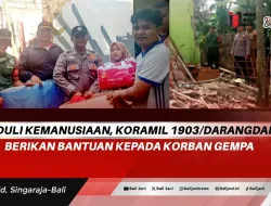 Peduli Kemanusiaan, Koramil 1903/Darangdan Berikan Bantuan Kepada Korban Gempa