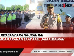 Kapolres Bandara Ngurah Rai Sampaikan Arahan saat Apel Jam Pimpinan