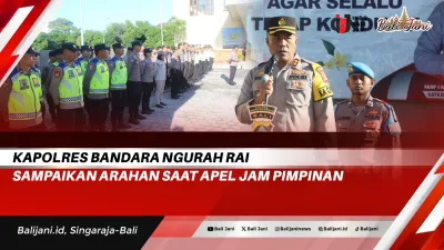 Kapolres Bandara Ngurah Rai Sampaikan Arahan saat Apel Jam Pimpinan