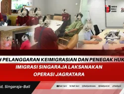 Cegah Pelanggaran Keimigrasian Dan Penegak Hukum, Imigrasi Singaraja Laksanakan Operasi Jagratara