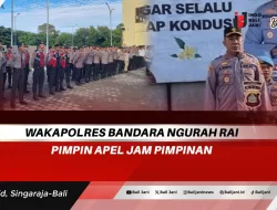 Wakapolres Bandara Ngurah Rai Pimpin Apel Jam Pimpinan