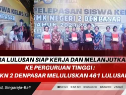 Para Lulusan Siap Kerja Dan Melanjutkan Ke Perguruan Tinggi : SMKN 2 Denpasar Meluluskan 461 Lulusan