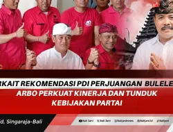 Terkait Rekomendasi PDI Perjuangan Buleleng, Arbo Perkuat Kinerja dan Tunduk Kebijakan Partai