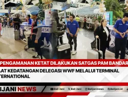 Pengamanan Ketat Dilakukan Satgas Pam Bandara saat Kedatangan Delegasi WWF Melalui Terminal International