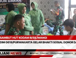 Sambut HUT Kodam III/Siliwangi, Kodim 0619/Purwakarta Gelar Bhakti Sosial Donor Darah