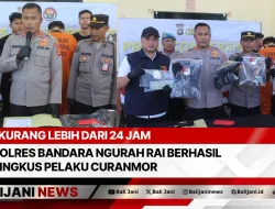 Kurang Lebih dari 24 Jam Polres Bandara Ngurah Rai Berhasil Ringkus Pelaku Curanmor