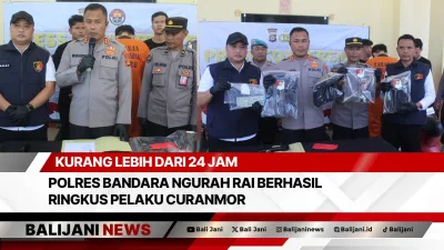 Kurang Lebih dari 24 Jam Polres Bandara Ngurah Rai Berhasil Ringkus Pelaku Curanmor