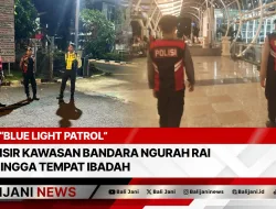 Blue Light Patrol” Sisir Kawasan Bandara Ngurah Rai hingga Tempat Ibadah