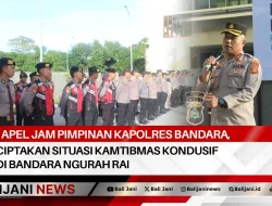 Apel Jam Pimpinan Kapolres Bandara, Ciptakan Situasi Kamtibmas Kondusif di Bandara Ngurah Rai