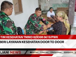 Tim Kesehatan TMMD Kodim 0619/PWK Beri Layanan Kesehatan Door to Door