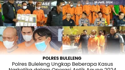 Polres Buleleng Ungkap Beberapa Kasus Narkotika dalam Operasi Antik Agung 2024