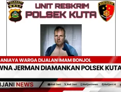 Aniaya Warga Dijalan Imam Bonjol WNA Jerman Diamankan Polsek Kuta
