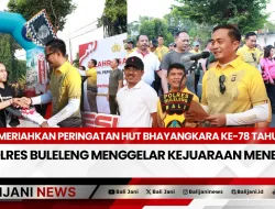 Polres Buleleng Rayakan HUT Bhayangkara Ke-78 dengan Olahraga Bersama dan Bazar UMKM