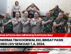 Wakapolda Bali mewakili Kapolda Bali menerima Tim Koorwal KKL Binsat Pasis Dikreg LXIV Seskoad T.A. 2024.