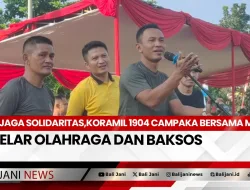 Jaga Solidaritas, Koramil 1904 Campaka Bersama Muspika Gelar Olahraga dan Baksos