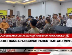 Doa Bersama Lintas Agama Hari Bhayangkara ke-78, Polres Bandara Ngurah Rai Ikuti Melalui Virtual