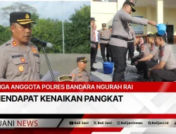 Tiga Anggota Polres Bandara Ngurah Rai Mendapat Kenaikan Pangkat