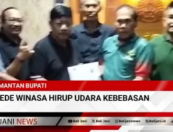 Mantan Bupati I Gede Winasa Hirup Udara Kebebasan