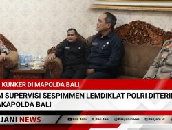 Kunker di Mapolda Bali, Tim Supervisi Sespimmen Lemdiklat Polri diterima Wakapolda Bali