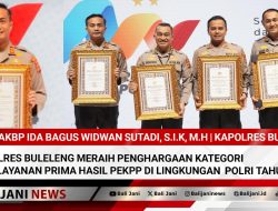 Polres Buleleng Meraih Penghargaan Kategori Pelayanan Prima Hasil PEKPP Di Lingkungan Polri Tahun 2023