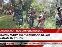 Laksanakan Program Penghijauan, Personil Kodim 1617/Jembrana Gelar Penanaman Pohon