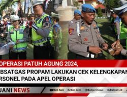 Operasi Patuh Agung 2024, Subsatgas Propam Lakukan Cek Kelengkapan Personel pada Apel Operasi