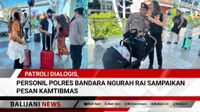 Patroli Dialogis, Personil Polres Bandara Ngurah Rai Sampaikan Pesan Kamtibmas