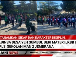 Tanamkan Sikap Dan Karakter Disiplin, Babinsa Desa Yeh Sumbul Beri Materi LKBB Untuk MPLS Sekolah MAN 2 Jembrana