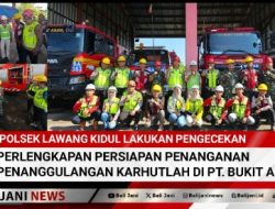 Polsek Lawang Kidul Lakukan Pengecekan Perlengkapan Persiapan Penanganan Penanggulangan Karhutlah di PT. Bukit Asam