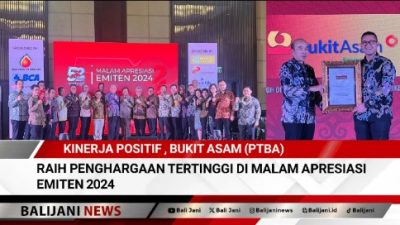 Kinerja Positif , Bukit Asam (PTBA) Raih Penghargaan Tertinggi di Malam Apresiasi Emiten 2024