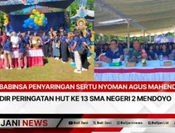 Babinsa Penyaringan Sertu Nyoman Agus Mahendra Hadir Peringatan Hut Ke 13 SMA Negeri 2 Mendoyo