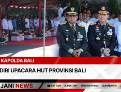 Kapolda Bali Hadiri Upacara HUT Provinsi Bali