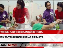 Winnie Kaori Berikan kursi Roda, Kakek 70 Tahun Berlinang Air mata