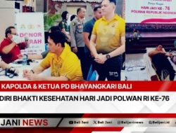 Kapolda & Ketua PD Bhayangkari Bali Hadiri Bhakti Kesehatan Hari Jadi Polwan RI Ke-76