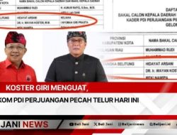 Koster Giri Menguat, Rekom PDI Perjuangan Pecah Telur Hari ini