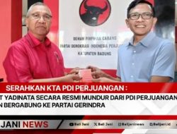 Serahkan KTA PDI Perjuangan : Alit Yadinata Secara Resmi Mundur Dari PDI Perjuangan Dan Bergabung Ke Partai Gerindra