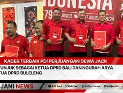 Kader Terbaik PDI Perjuangan Dewa Jack di Tunjuk Sebagai Ketua DPRD Bali Dan Ngurah Arya Ketua DPRD Buleleng