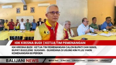 IGK Kresna Budi : Ketua Tim Pemenangan Calon Bupati dan Wakil Bupati Buleleng Sugawa – Suardana di Usung KIM Plus Yakin Kemenangan 60 Persen