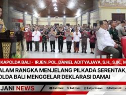 Dalam Rangka Menjelang Pilkada Serentak, Polda Bali Menggelar Deklarasi Damai