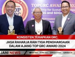 Konsisten Terapkan GRC, Jasa Raharja Raih Tiga Penghargaan Dalam Ajang TOP GRC Award 2024