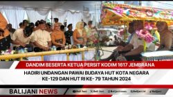 Dandim Beserta Ketua Persit Kodim 1617 Jembrana Hadiri Undangan Pawai Budaya HUT Kota Negara ke-129 dan HUT RI ke- 79 Tahun 2024