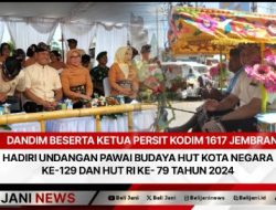 Dandim Beserta Ketua Persit Kodim 1617 Jembrana Hadiri Undangan Pawai Budaya HUT Kota Negara ke-129 dan HUT RI ke- 79 Tahun 2024