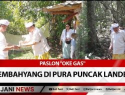 Paslon “Oke Gas” Sembahyang di Pura Puncak Landep