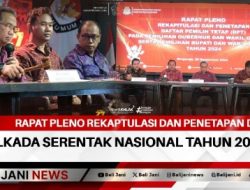 Rapat Pleno Rekaptulasi dan Penetapan DPT Pilkada Serentak Nasional Tahun 2024