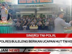 Sinergi TNI-Polri, Polres Buleleng Berikan Ucapan HUT TNI Ke-79