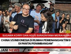 Sugawa Korry dan Agus Suradnyana Meriahkan Nobar China vs Indonesia di Rumah Pemenangan Tim 9 di Pantai Penimbangan