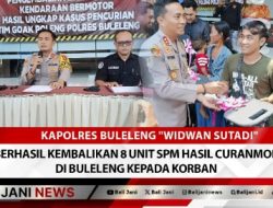 Kapolres Buleleng “Widwan Sutadi” Berhasil Kembalikan 8 Unit SPM Hasil Curanmor di Buleleng Kepada Korban