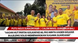 Hadiri HUT Partai Golkar ke 60, PAS Minta Kader Golkar Buleleng Solid Memenangkan Sugawa Suardana